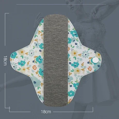 Graphene Cotton Charcoal Sanitary Pads Washable Panty Liner Mama Maternity Menstrual Pad with Charcoal Absorbency Layer menstrual panties