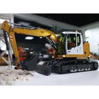 CUT 914 RC Excavator RTR 1/14 Scale Hydraulic Digger Radio Control Model Light Sound Set Construction Trucks Attachments RC Toys 1