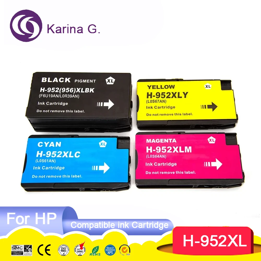 Per Hp 952Xl 956Xl 952 956 Xl Cartuccia D'Inchiostro A Getto D'Inchiostro Compatibile Premium Per Hp952 Per Hp Officejet Pro 8710 8720 7740 8710 Print