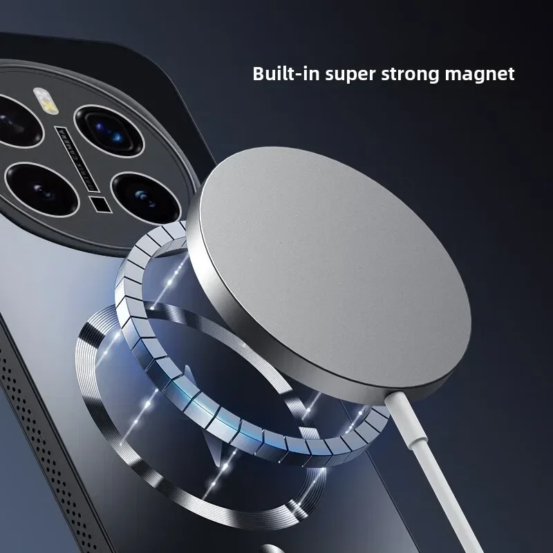 MagSafe Matte Frosted Shockproof Case with Lens Protection and Magnetic Features