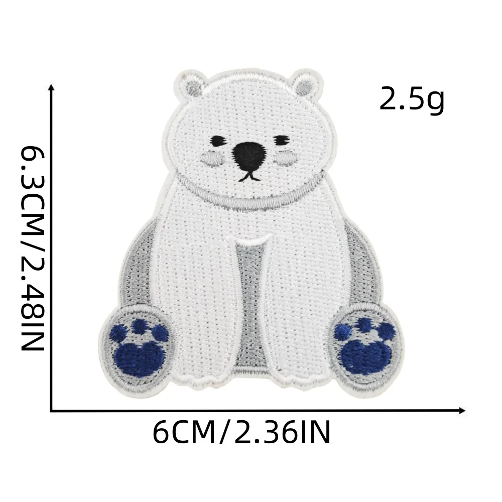 Weihnachten Niedlichen Cartoon Bügeln Stickerei Patches Schneemann Bär Kinder Kleidung Dekoration Applique DIY Haarband Broschen – Detail 15