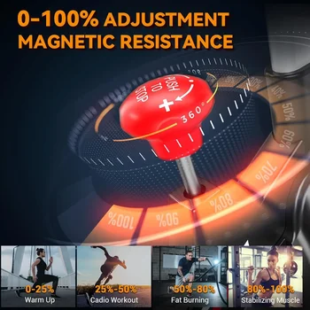 Exercise Bike, Stationary Bike for Home Magnetic Resistance, Indoor Bike with Silent Belt Drive, Heavy Flywheel and Digital Disp 2