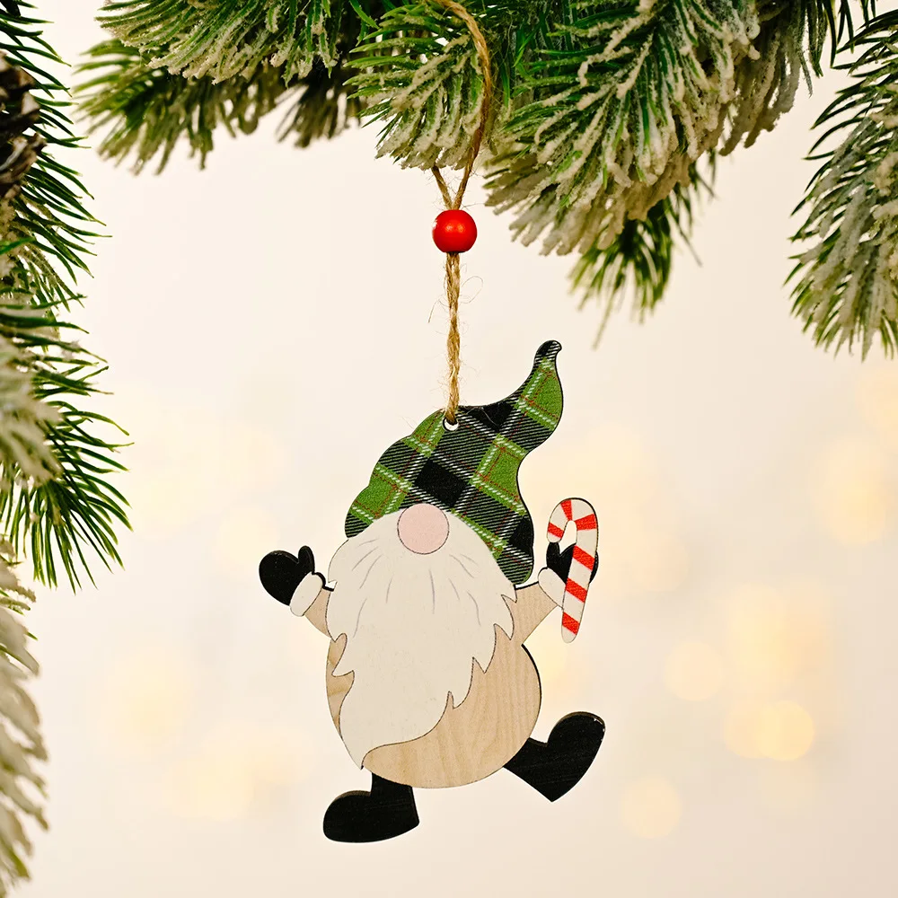thumbnail image 1 of Colgante de madera de Navidad con patrón de coche de Papá Noel, adornos colgantes para árbol de Navidad, decoraciones navideñas para el hogar, regalo de Navidad, Año Nuevo 2023, 1 of 5