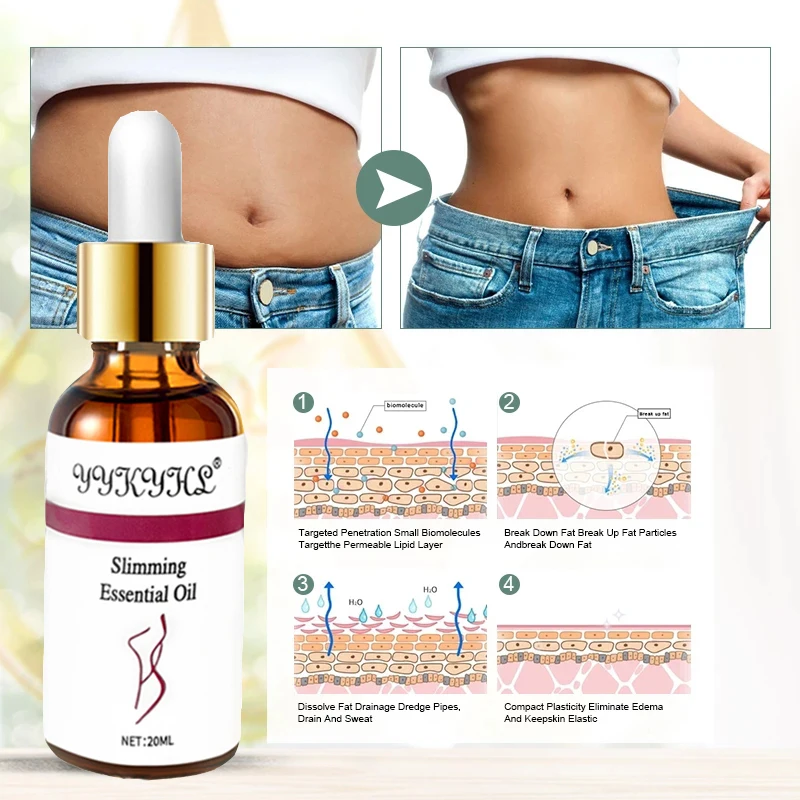 

Cellulite Slimming Oil Lose Weight Slim Down Cream Fast Fat Burning Grape Seed Essence Oil Belly Thigh Body Slimming Products