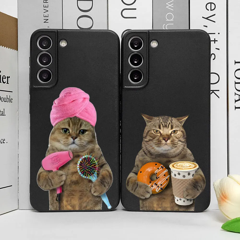 Funny Milk Bread Cat Phone Case for Huawei Honor 90 70 100 Pro Nova 10 11 9 P 60 P30 Mate 50 Pro Art Soft Silicone Covers Fundas