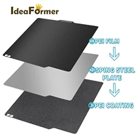 Feuille noire PEI 184x184mm/257x257mm pour laboratoire Bambu X1/P1/A1/A1 /A1mini, plaque de construction Double face, Texture lisse, tôle de PEI en acier à ressort 3