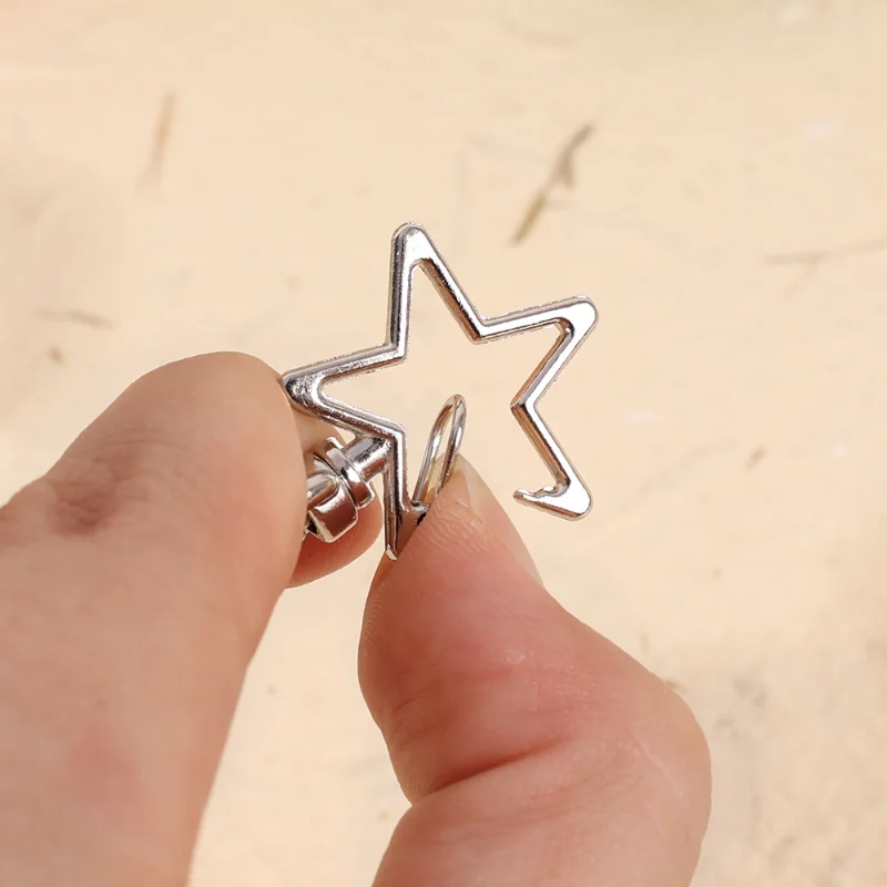 Star Shape Key Chain Lobster Clasp Hooks Trigger Clips Buckles for DIY Jewelry Making Gold Silver Rotation Key Rings Accessories