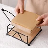 Flat Napkin Holder Metal Kitchen Napkin Holder With Weighted Tension Arm Rustic Tissue Paper Dispenser For Countertop Table 3