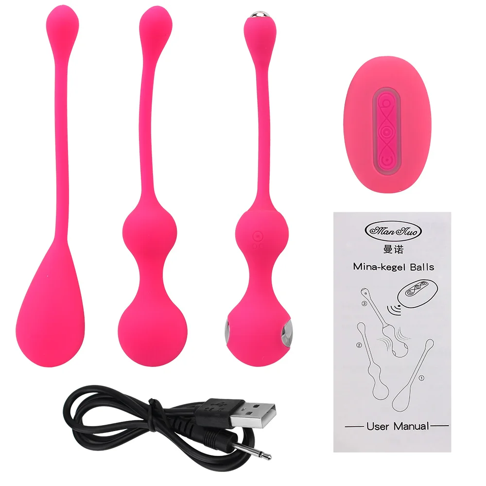 L Schrumpfen 3 stücke Bälle Kegel Muscle Trainer l Straffen Übung Elektrische Schock Vibratoren Sex Zu Bas Kege Musce Eectric_voghion.com