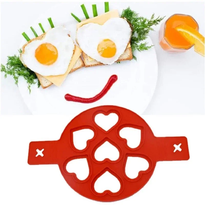 Egg Mold Pancake Maker Egg Ring 1Pcs Nonstick Pancake Molds Ring Silicone Fried Egg Mould Reusable Kitchen Cooking Baking Tools