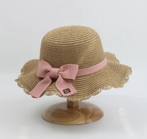 Ruffled khaki hat