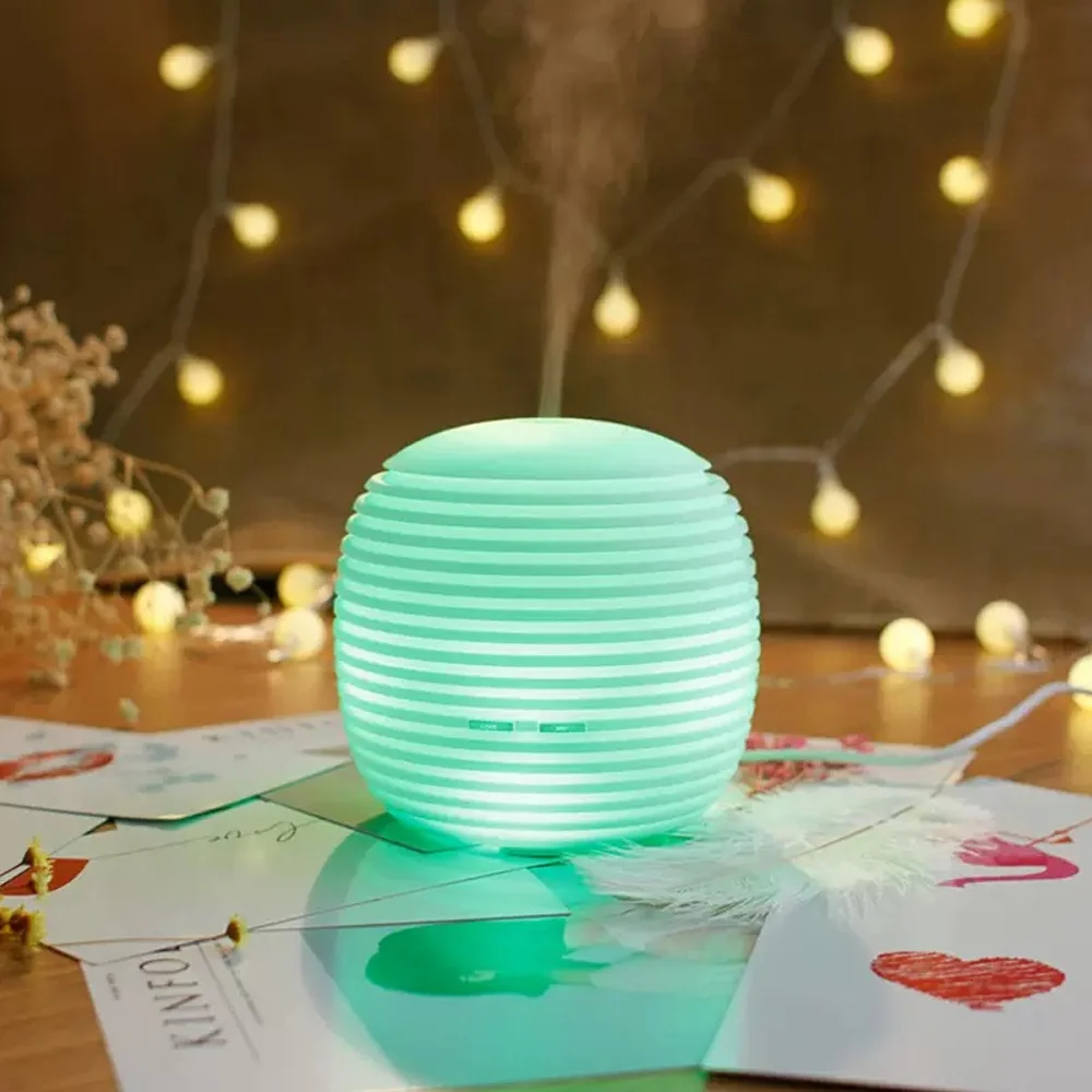 Mini Lantern Aroma Diffuser Quiet Ultrasonic Humidifier 7 Color LED Night Light for Car Office Yoga Bedroom Home Decor