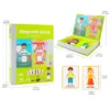 Magnetic Puzzle Book Kids Intelligent 3D Jigsaw Toys Brain Training Games Montessori Educational Toys for Kids Gifts Xmas Toys 4