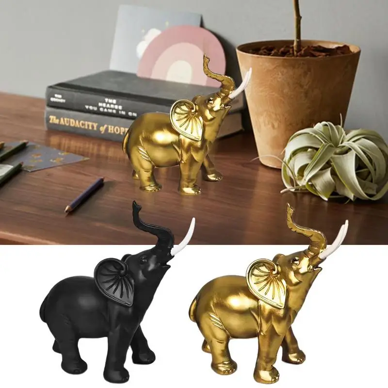 

Creative Resin Elephant Statue Decorative Modern Sculpture For Home Ornament Desk Elephant Craft For Bedroom Entrance Bookshelf