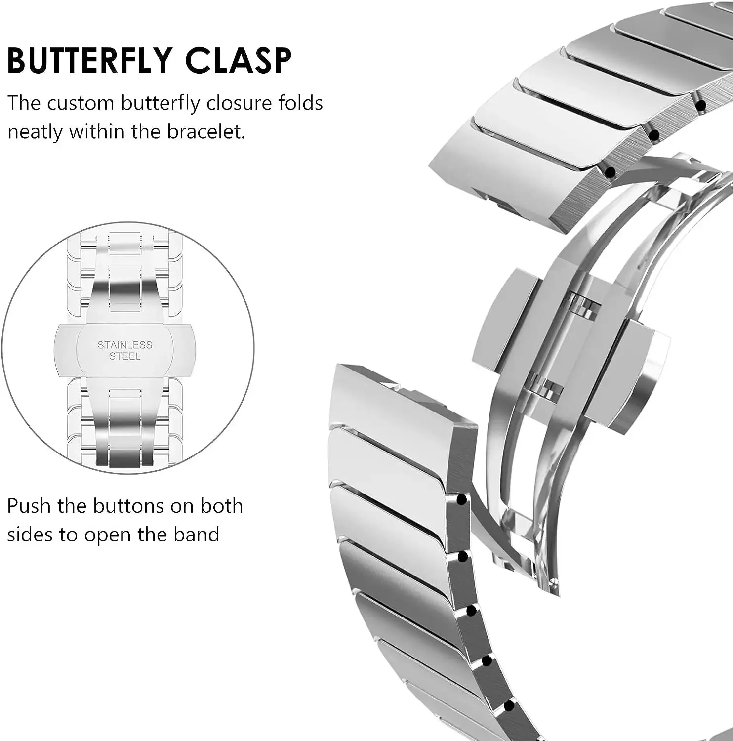 Luxury Stainless Steel Link Bracelet