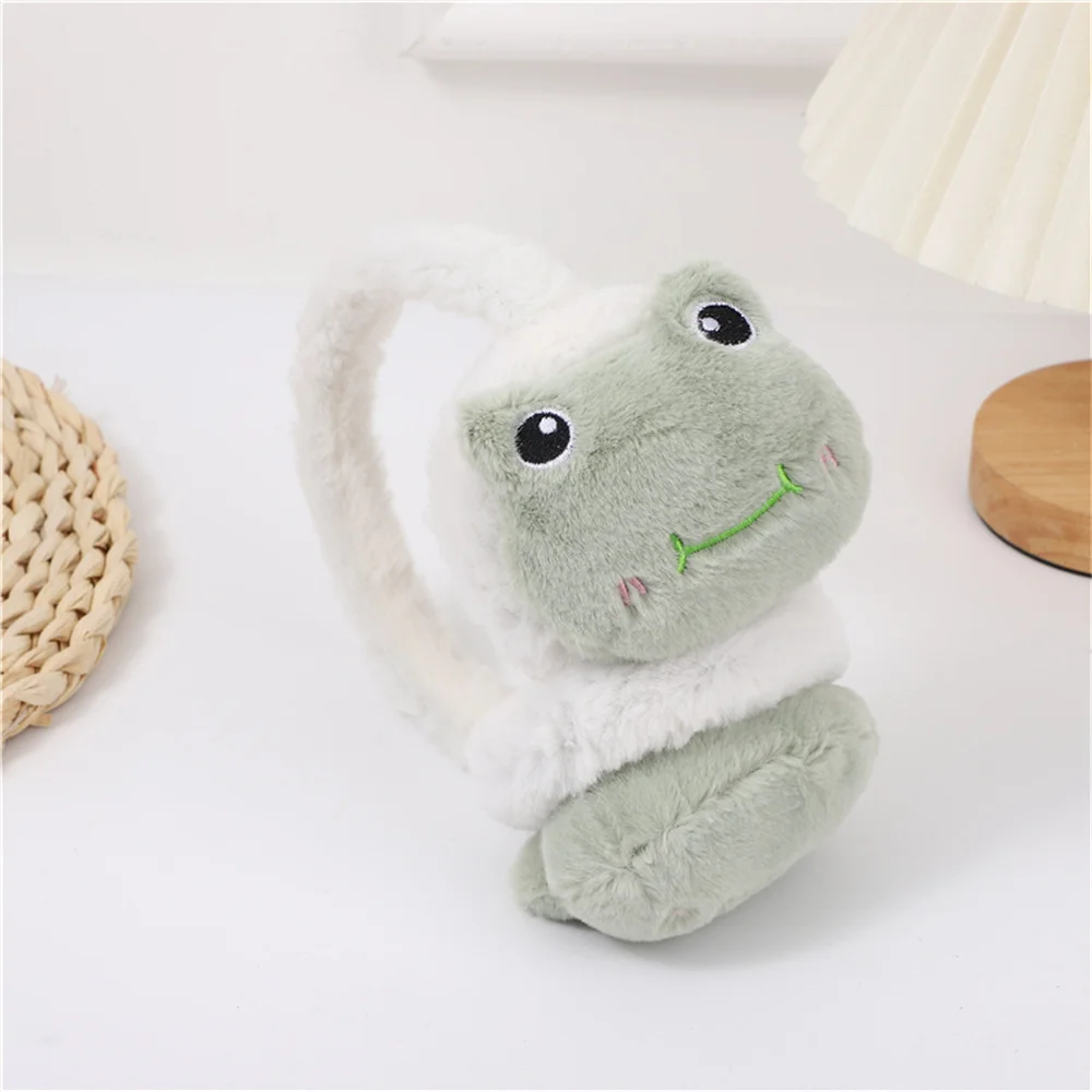 New Cartoon Animal Winter Warm Earmuffs Cute Rabbit Chick Bear Frog Pig Children Kids Warmers Ear Cover Soft Plush Thick Earlaps