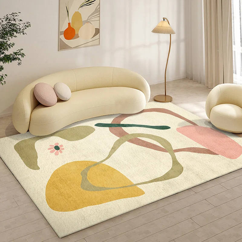 

Modern Simple Living Room Decoration Carpets Light Luxury Bedroom Bedside Large Area Plush Rug Household Cloakroom Non-slip Rugs