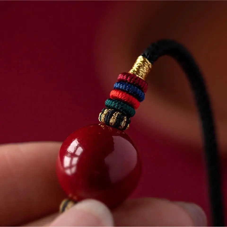 Cinnabar clavicle chain women's Pendant Necklace recruit financial security pendant 2022 NEW