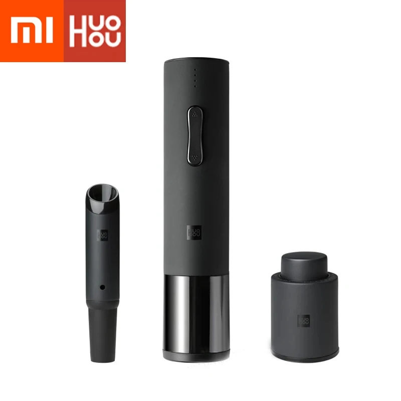  Xiaomi Huohou Automatic Bottle Opener Electric Red Wine Openers Stopper Fast Decanter Wine Corkscrew Foil Cutter Cork Out Tool 