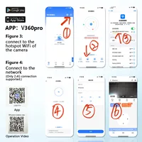 Caméra de surveillance IP sans fil Wifi 5MP PTZ avec zoom 4X, suivi, audio bidirectionnel, vision nocturne couleur HD, application V360PRO 5