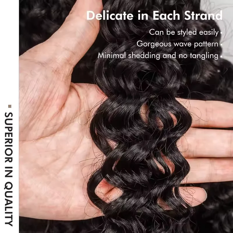 300g Burmese Kinky Curly Crochet Human Hair Knots Feather Crochet Hair Extensions Invisible Knotless Kinky Curly Braiding Hair 2