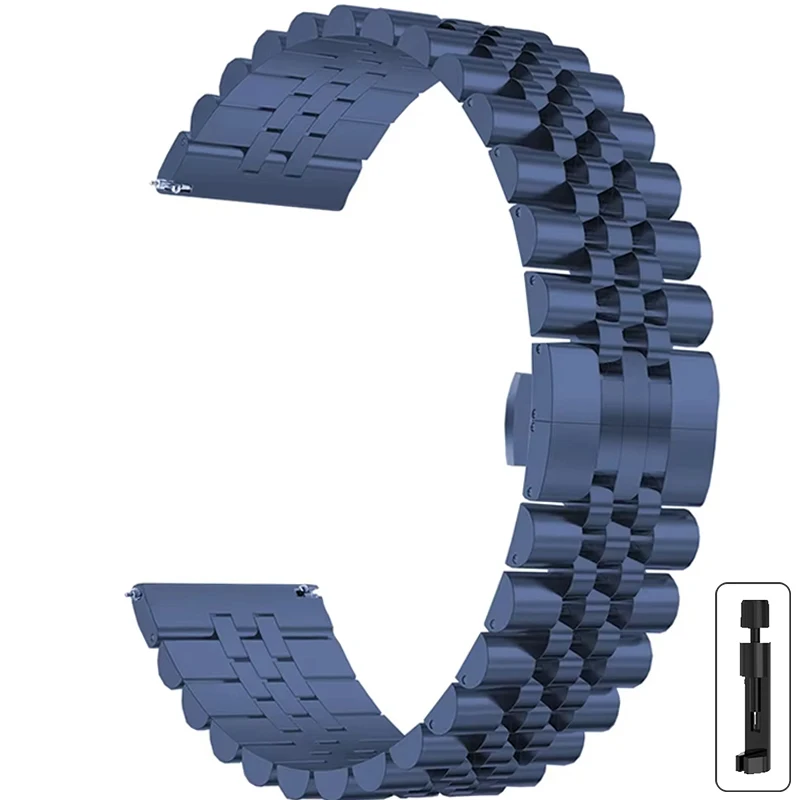 Luxury Stainless Steel Metal Watch Strap - 20mm/22mm