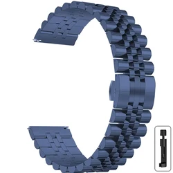 Luxury Stainless Steel Metal Watch Strap - 20mm/22mm - 22mm (U)
