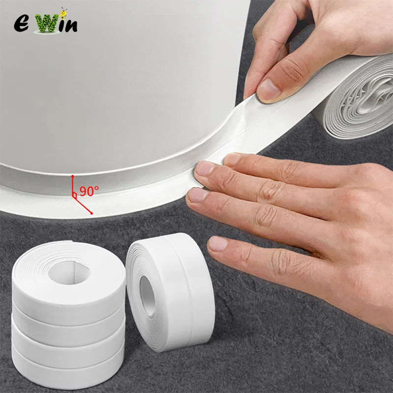 

3.2M PVC Waterproof Wall Sticker Bathroom Kitchen Sink Stove Self-adhesive Caulk Sealing Strips Anti-mildew Sticker Caulk Tape