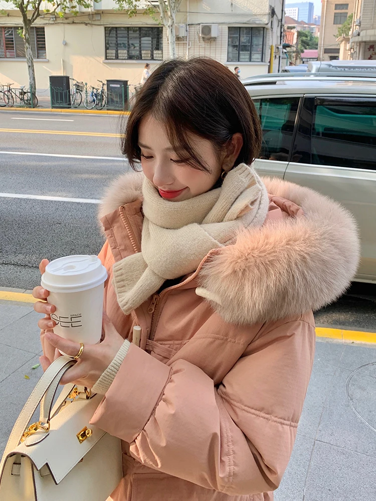 Winter Fashion Design Sense Niche Thick below the Knees Long down Jacket Women's Mid-Length