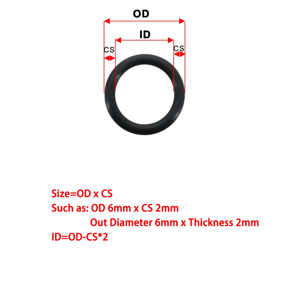 O Ring Seal Set Black Rubber Silicone NBR High Pressure Repair Oil Resist