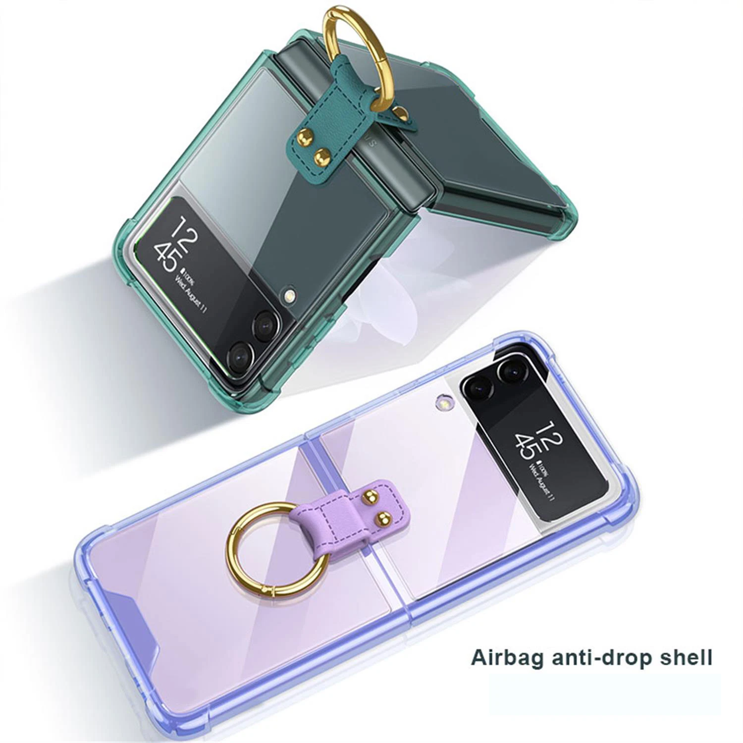Airbag Ring Shockproof Transparent Phone Case - Clear Armor Back Cover