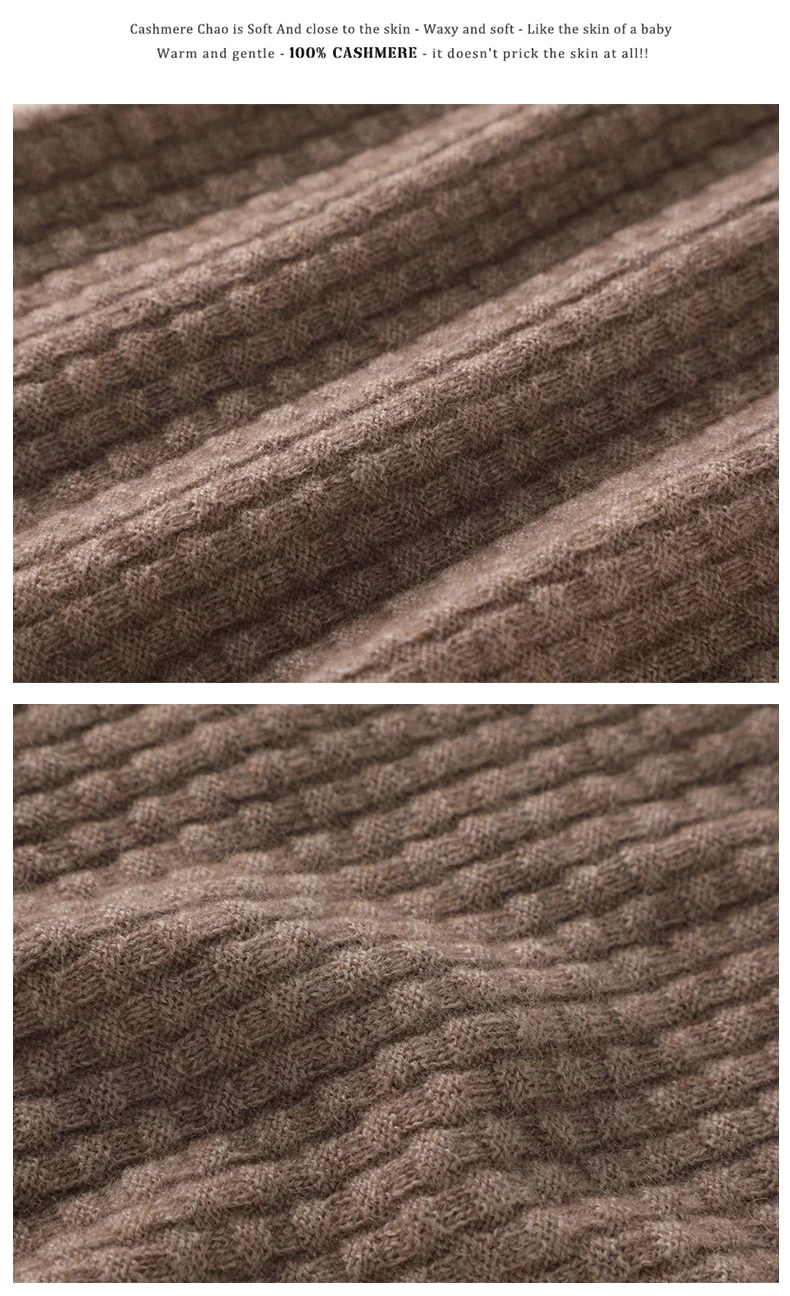 100 % Kaschmir Damen-Halswärmer Winterwärme Kälteschutz Nackenschutz Corn Grain Gestrickter Herren-Nackenwärmer Fake Collar – Detail 17