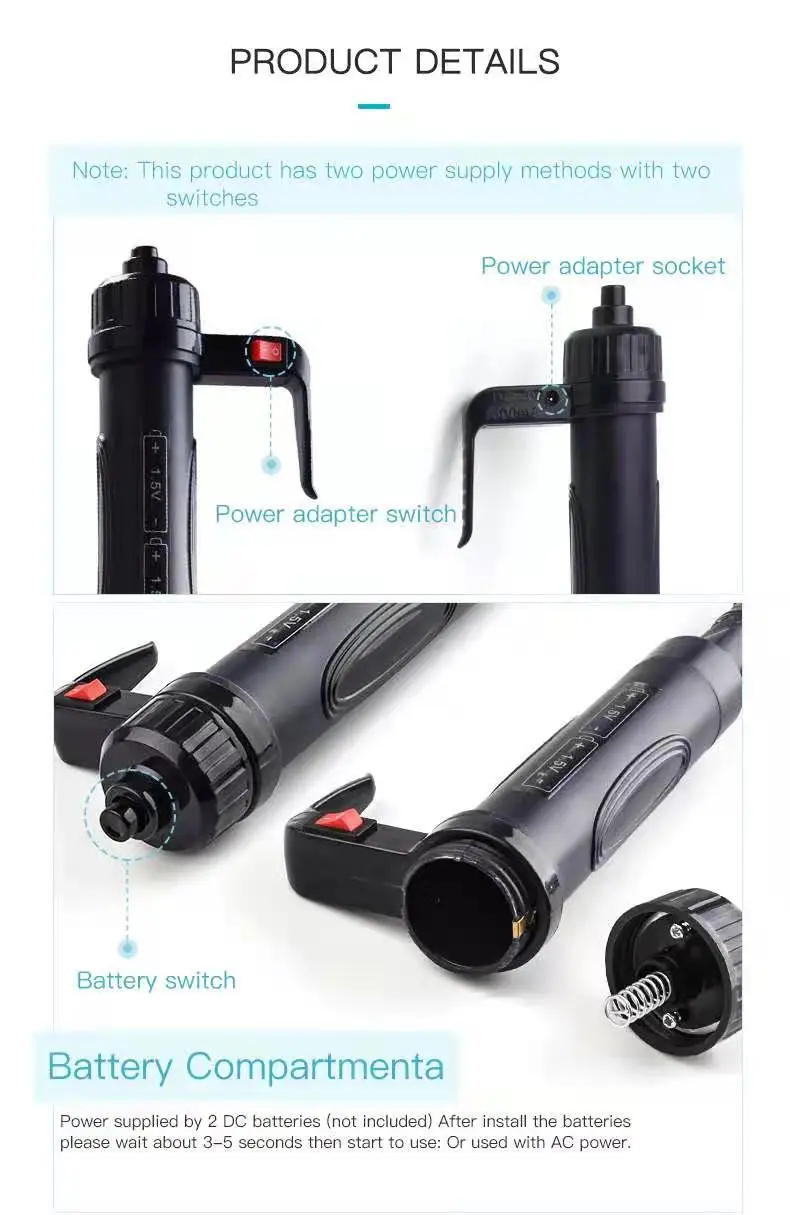 New Aquarium Electric Gravel Cleaner Water Change Pump Cleaning Tools Water Changer Siphon for Fish Tank Water Filter Pump