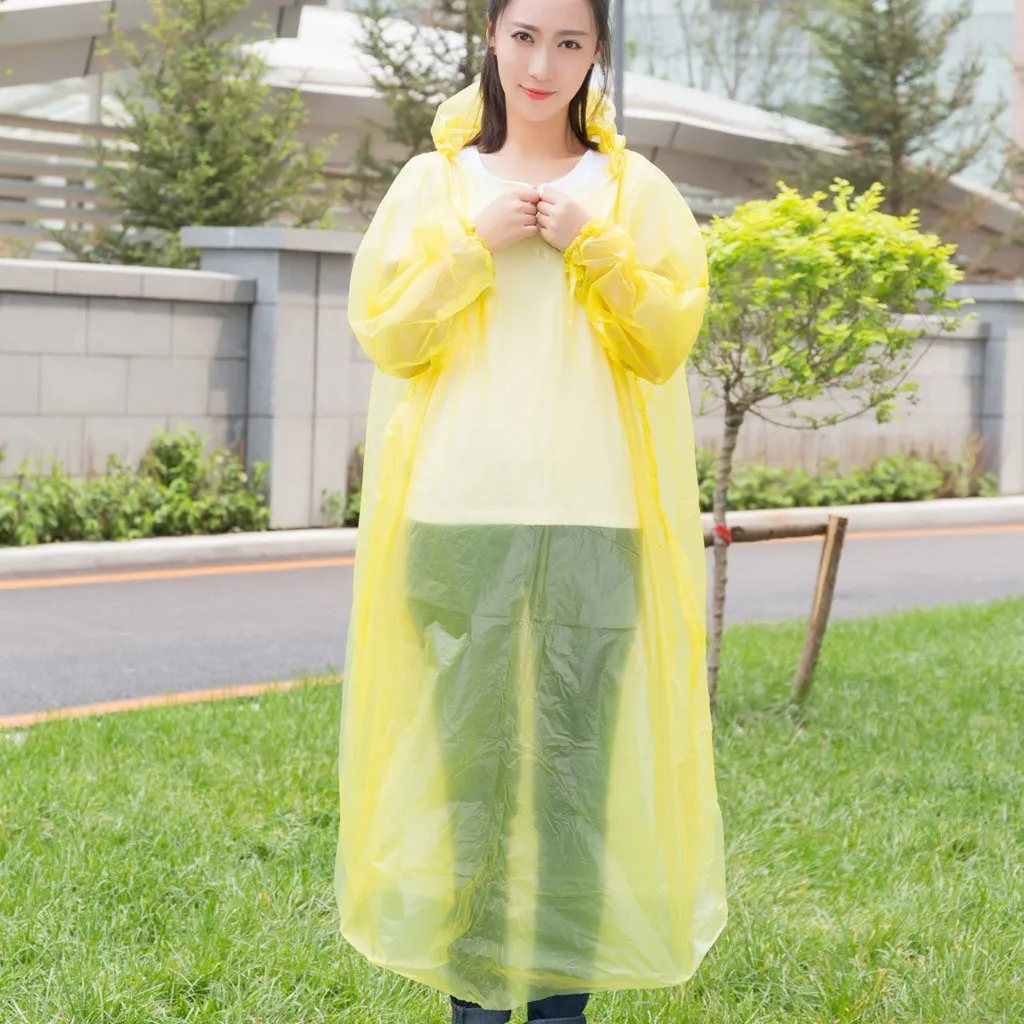 Disposable Adult Emergency Raincoat Poncho Mini Portable Hiking Camping Hood Impermeable raincoat poncho