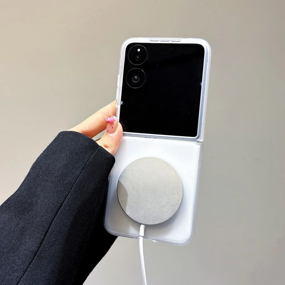 Magsafe-Compatible Matte Transparent Shockproof Phone Case with Magnetic Wireless Charging