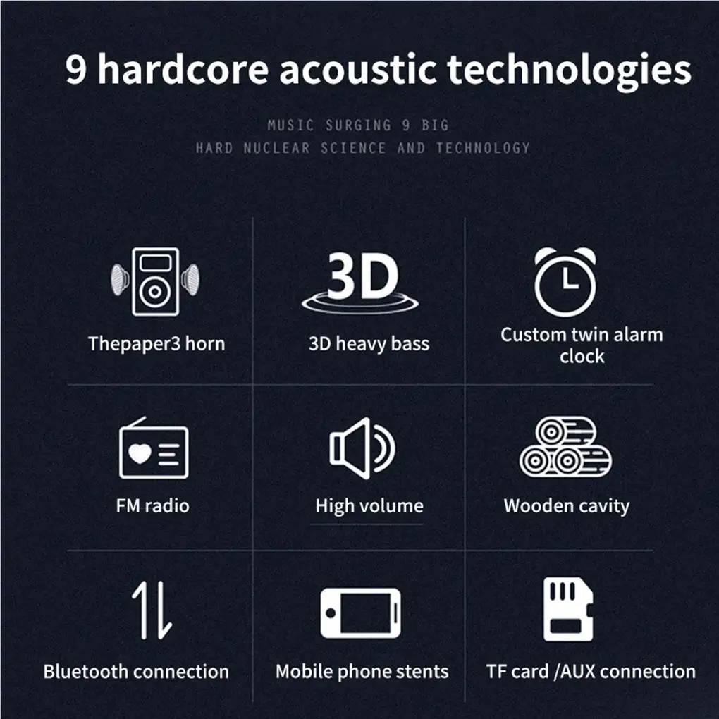 

Bluetooth-совместимый динамик тяжелый внутренний и наружный ЖК-дисплей радио