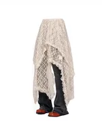 Slimming Effect f-length Lace Skirt Tea Break Beach Vaion Sle Irregular Hemline Casual Loose Fit for plus Size Women - Image 4