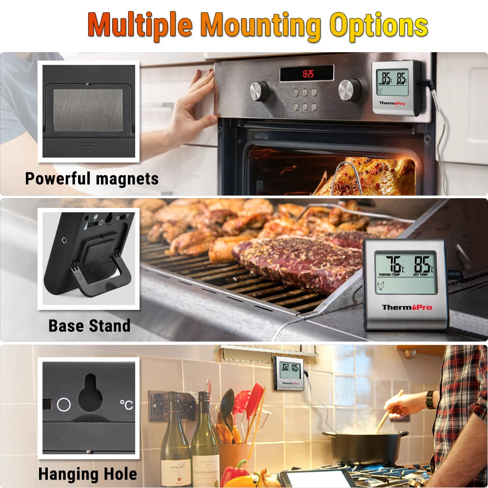 ThermoPro TP04 Large LCD Digital Cooking Kitchen Food Meat