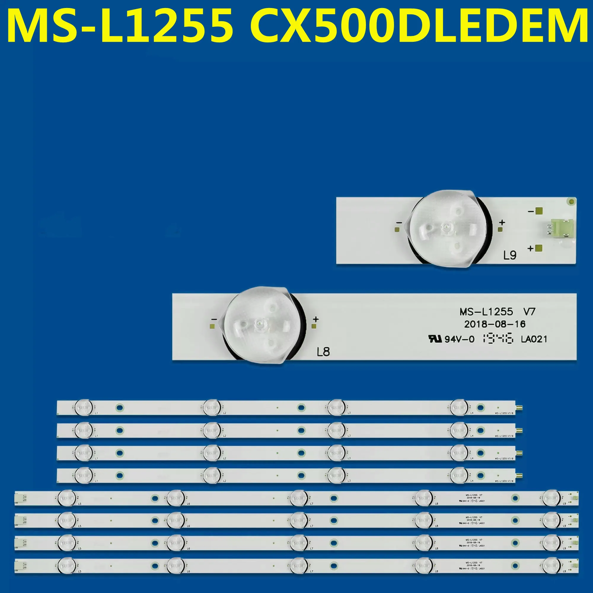 

LED Strip For CT-8250 UHD K50DLX9US PU50S7X MS-L1255 CX500DLEDEM HL-00500A30-0901S-04 50LEM-1027/FTS2C 1070 50SUA2505 50SU1505