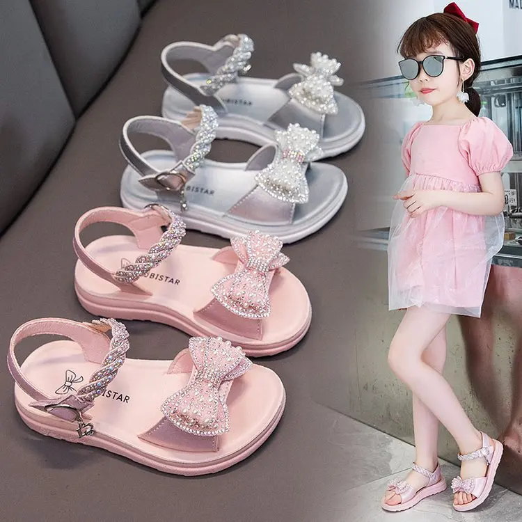 

Children's Princess Sandals 2023 summer new girls' Roman sandals fashion soft soles large children little girls sandals