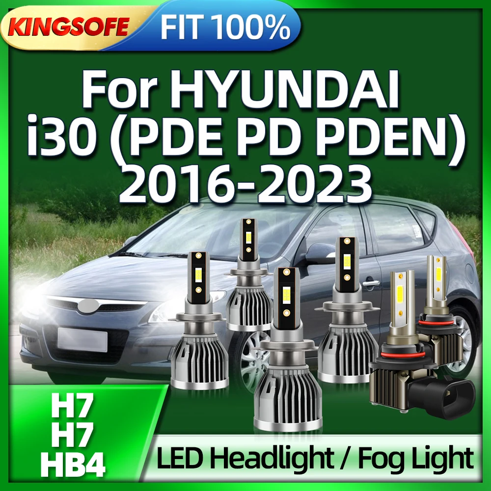 

KINGSOFE Turbo Car LED Headlight 180W H7 HB4 Light Bulb For HYUNDAI i30 PDE PD PDEN 2016 2017 2018 2019 2020 2021 2022 2023