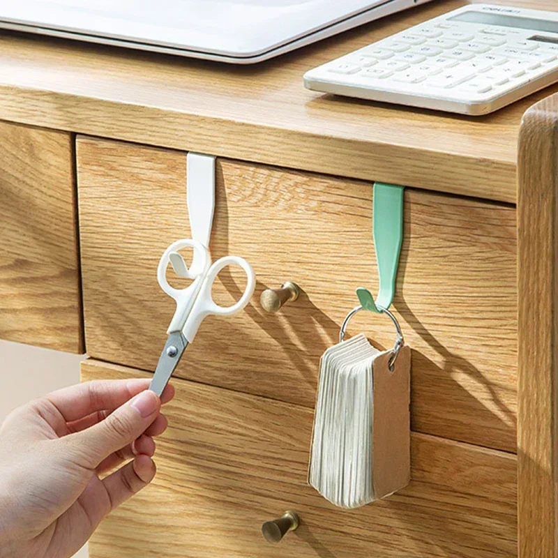 4PCS Cabinet Door Hook Colorful Kitchen Door Rear Hanger Drawer Office Table Key Bag Storage Hook Home Bathroom Accessories