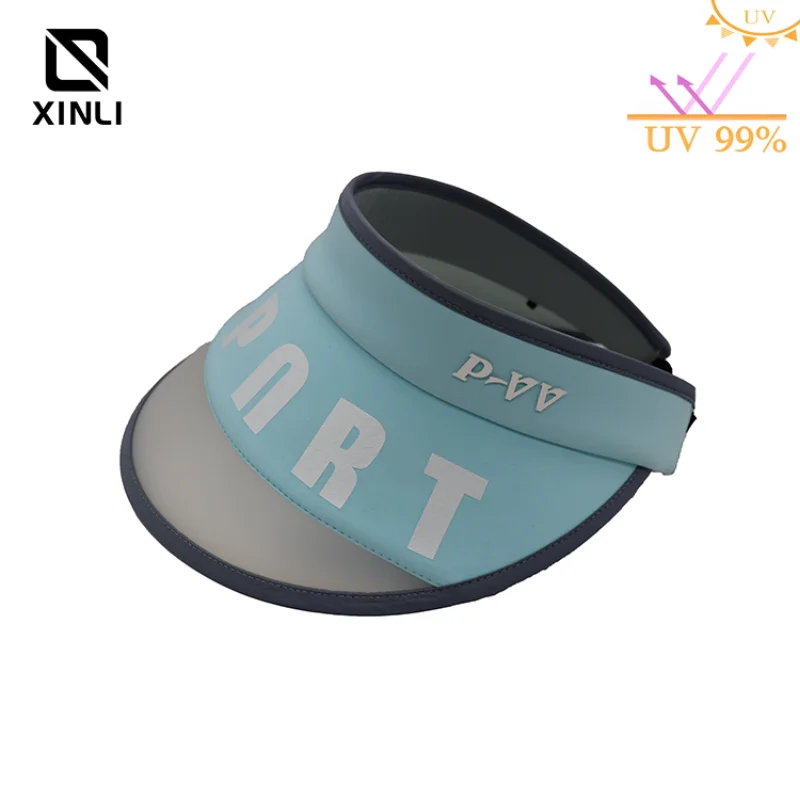 

Outdoor P-VV Sun Visor Hat UV Protection Soft Board Plastic Hat Sunscreen and Scratch Prevention Sport Golf Empty Top Caps