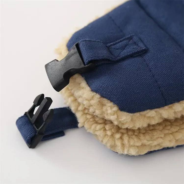 Unisex-Wintermützen mit Ohrenklappen, Baumwolle, Trappermütze, Fliegermütze, winddicht, Skimütze, Schnallenverschluss, Uschanka, Outdoor – Detail 7