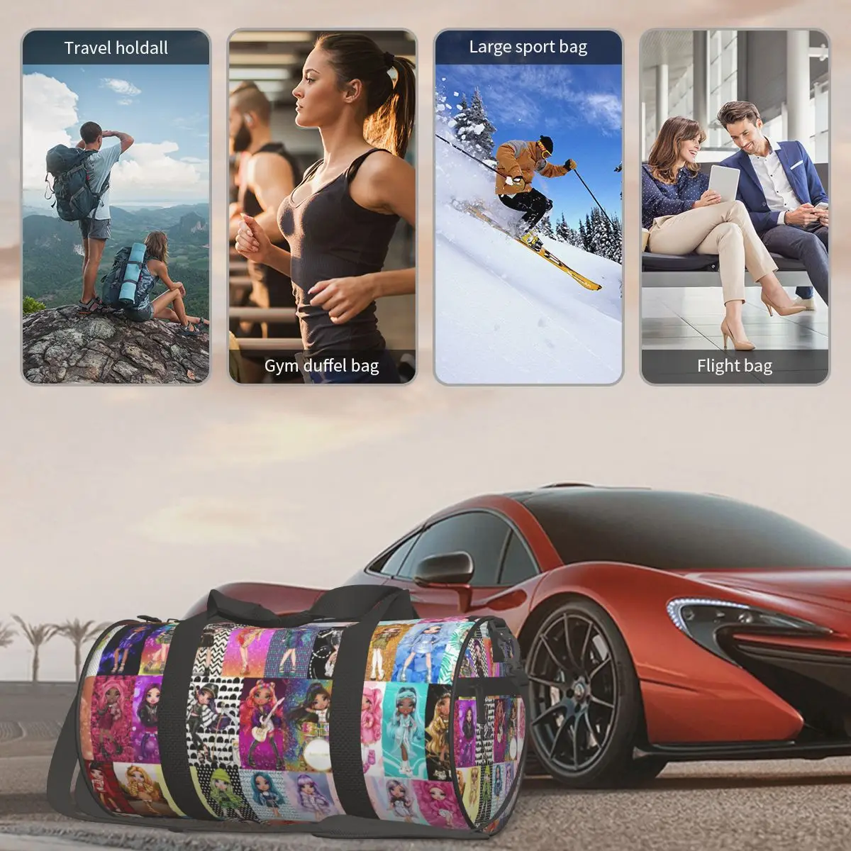 Rainbow High Gym Bag Kawaii Girl Waterproof Sports Bags Large Swimming Design Handbag Novelty Fitness Bag For Men Women