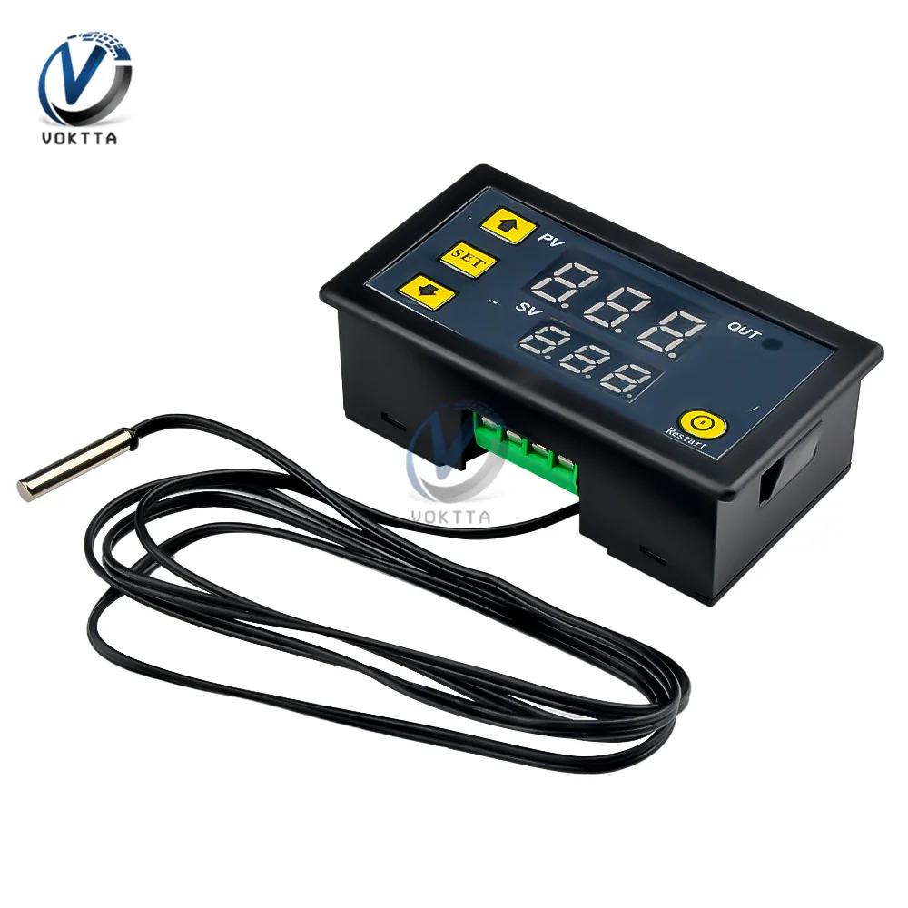 12V 24V W3230 High Precision Digital Display Thermostat DC 12V 20A ...