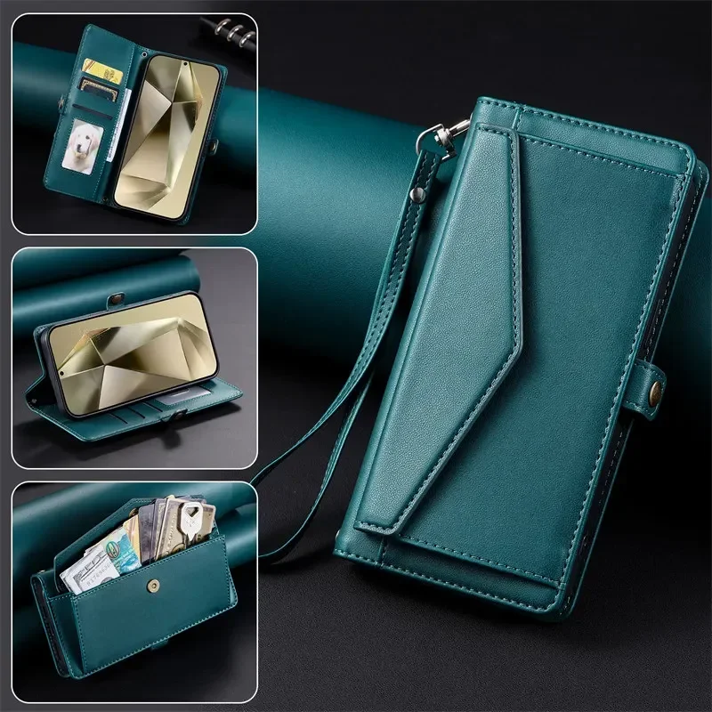Deluxe Flip Leather Phone Wallet Case with Card Holder - Premium Protection and Stylish Design