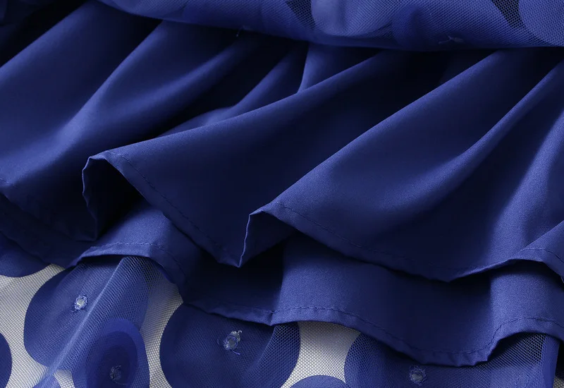 Autumn Winter 3D Circular Applique Mesh Long Skirts 2026 Korean Fashion Hepburn Style High Waist A-LINE Skirt