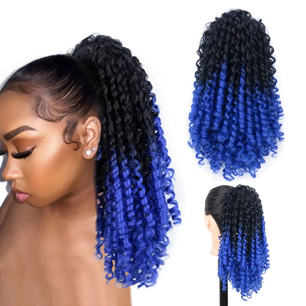 

Afro Curl Drawstring Puff Ponytail Soft Kinky Curly Hair Extensions Synthetic Clip in Pony Tail African American Hair Extension