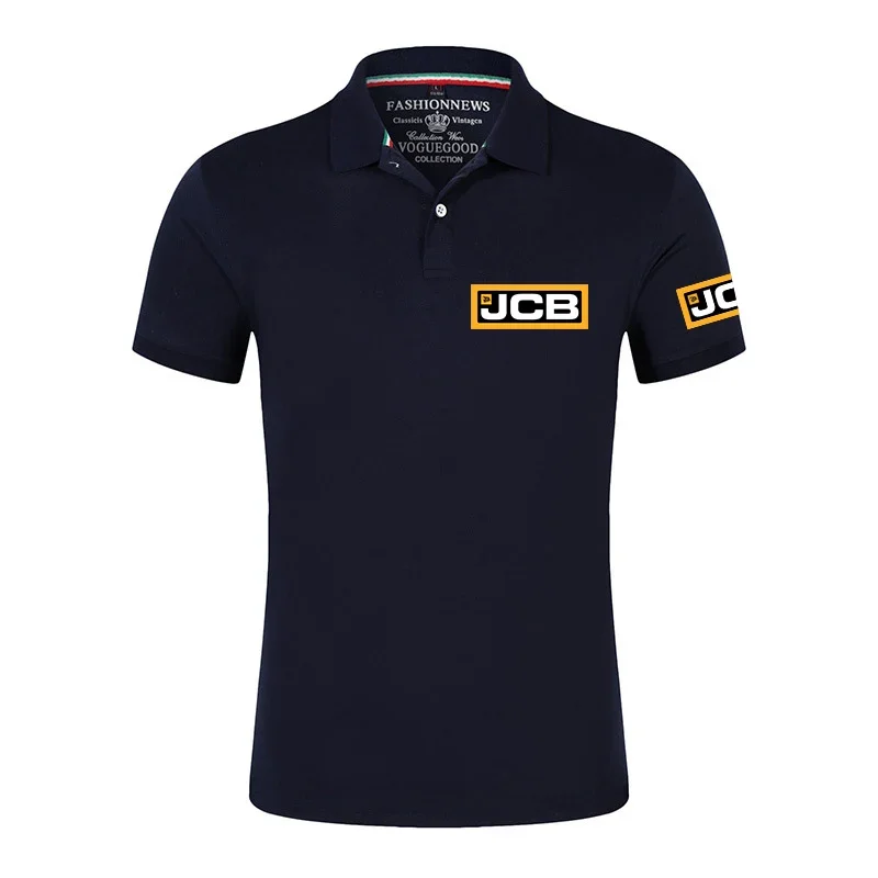 

Midnight Star Excavator Jcb Printing Fashion 2023 New Men's Short Sleeves Summer Classic Unisex Outdoor Solid Polo Shirt Tops
